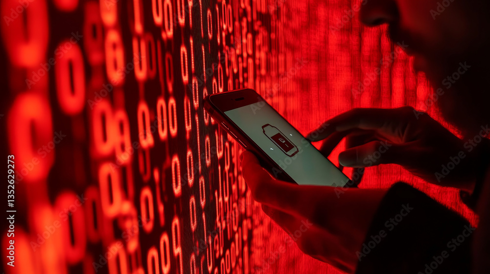 Poster digital technology concept cyber security data protection internet network connection. person using 