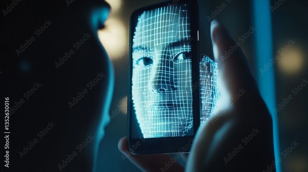 Poster identity verification system concept digital technology cyber security personal privacy database. bu