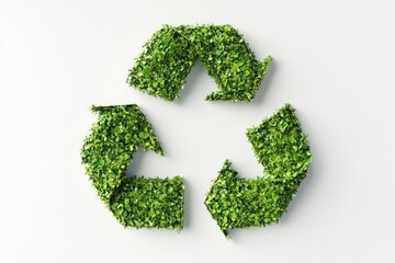 The Green Recycling Symbol Made From Natural Leafy Elements