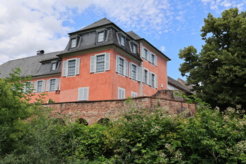 Blick in die Altstadt der Römerstadt Ladenburg in Baden-Württemberg	