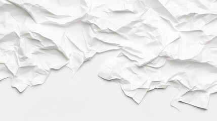 Fototapeta premium Crumpled White Paper Texture Background, Paper texture ,Abstract art