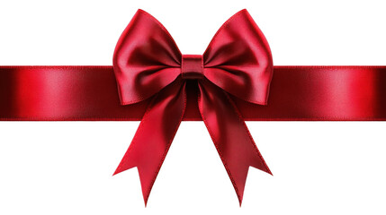 red bow isolated on white