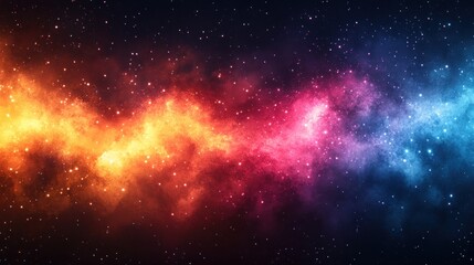 Fototapeta premium Cosmic Nebula: A Symphony of Celestial Colors