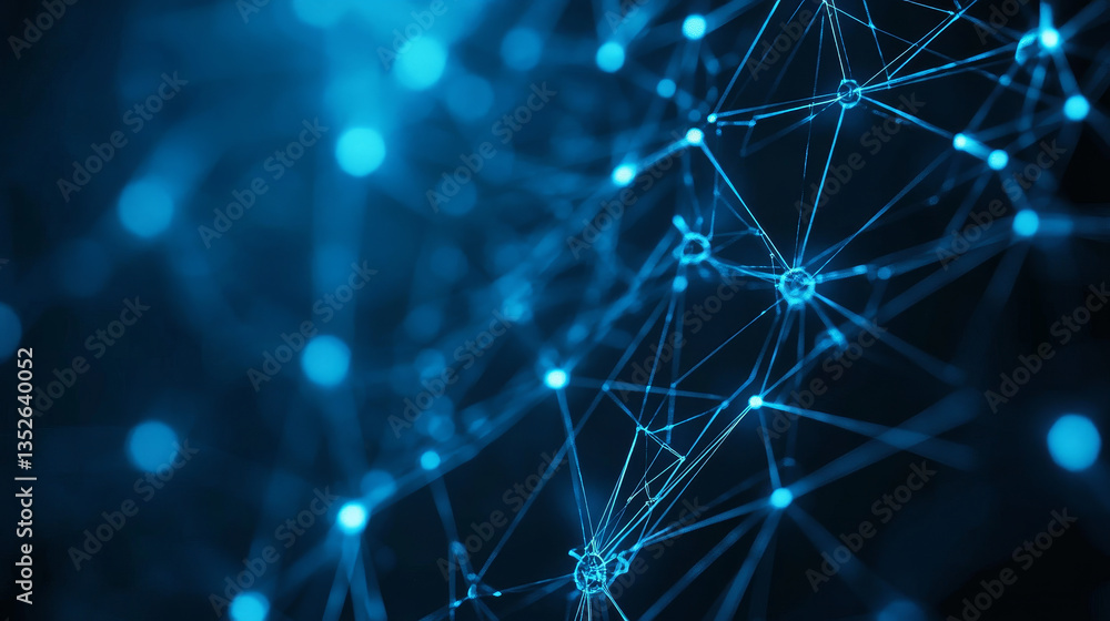 Poster future web 3.0 technology concepts. below the interlocking polygons, there is web 3.0 text on top wi