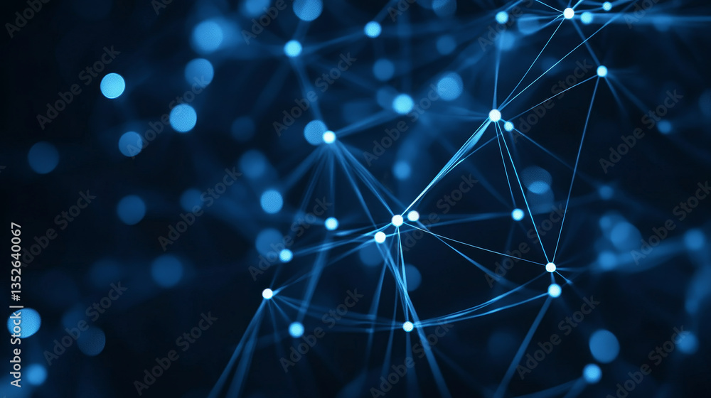 Poster future web 3.0 technology concepts. below the interlocking polygons, there is web 3.0 text on top wi