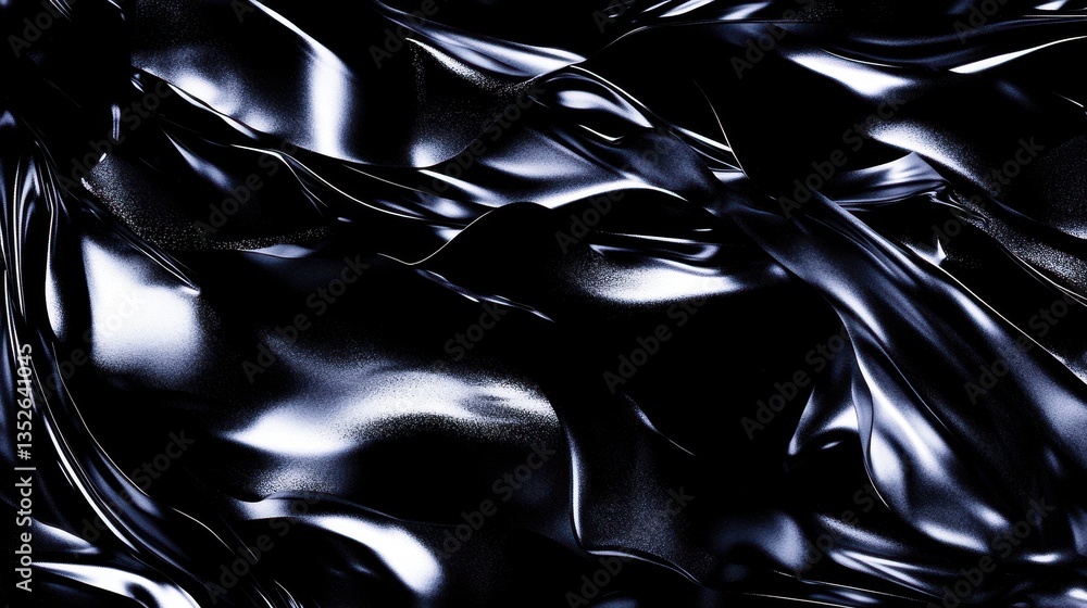 Poster shimmering dark fabric is gently flowing in a soft abstract display