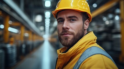 Portrait of Confident Industrial Worker in Factory