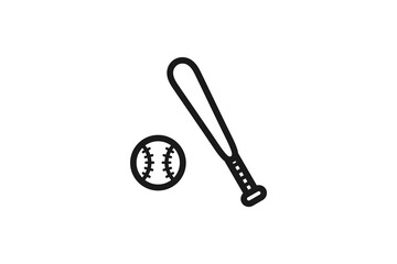 baseball icon line vector design