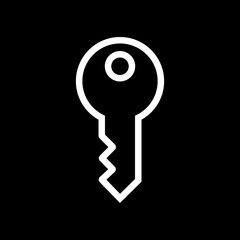 Key icon flat. key lock access account login password, house key Open door icon security isolated on transparent background