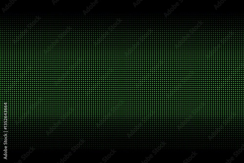 Wall mural abstract green halftone banner on black background. hreen dot pattern background. abstract green bac