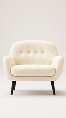 Elegant Cream Sofa: Modern Minimalist Design