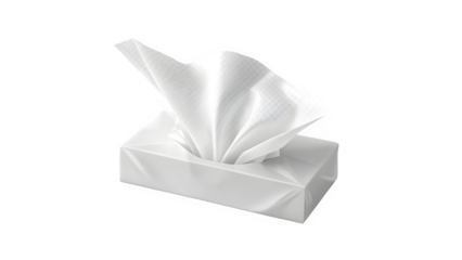 Soft and Crumpled Tissue Paper Isolated on Transparent Background PNG