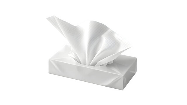 Soft and Crumpled Tissue Paper Isolated on Transparent Background PNG