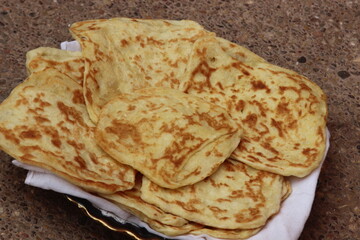 Moroccan Msemmen or Msemen, Traditional homemade flatbread