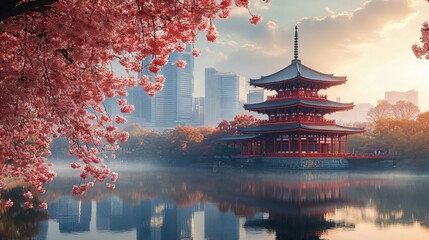 Urban cityscape of Tokyo, Japan, showcasing its modern skyline, high-rise buildings, and vibrant metropolitan atmosphere. The view highlights the dynamic blend of advanced architecture, dense city lay