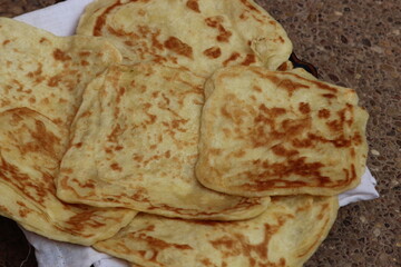 Moroccan Msemmen or Msemen, Traditional homemade flatbread