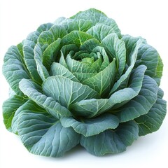 Obraz premium A Stunning Close-Up of a Fresh Green Cabbage
