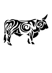 taureau tribal tatouage tattoo