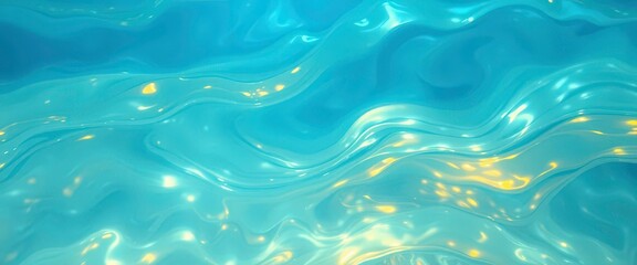 Swirling blue and gold ethereal sea, abstract texture, luminous underwater scene, ethereal, shimmer