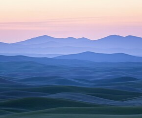 Twilight hills in peace