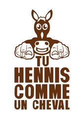 tu hennis comme cheval expression humour dessin