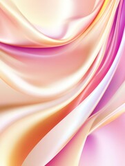 Naklejka premium Smooth, flowing fabric in soft pastel colors, creating an elegant and serene atmosphere