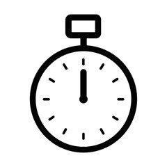 Simple Stopwatch Icon Showing Time.