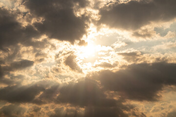 Clouds in the sky in Ukraine as a background