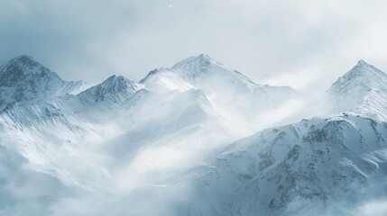 Obraz premium a beautiful snow-capped mountain range 