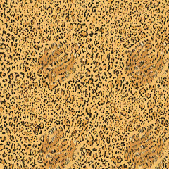 Seamless patterned texture of animal skin, animal print.
