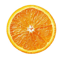 Ripe half of orange citrus fruit on Transparent background showing texture and color details, Ripe half of orange citrus fruit isolated on PNG background