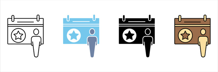 event planner concept line icon. Simple element illustration.