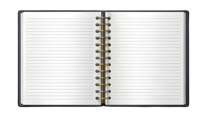 Register Notebook with Spiral Binding Isolated on Transparent Background PNG

