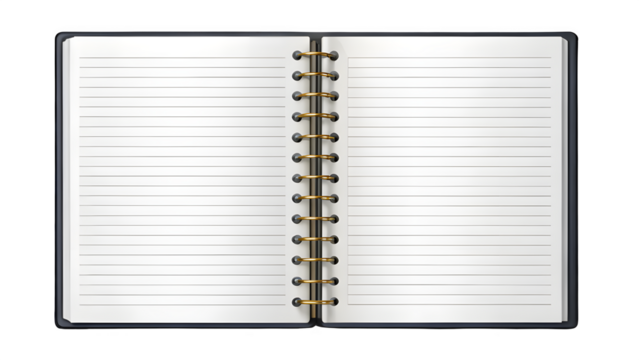 Register Notebook with Spiral Binding Isolated on Transparent Background PNG

