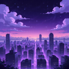 Fototapeta premium night city skyline