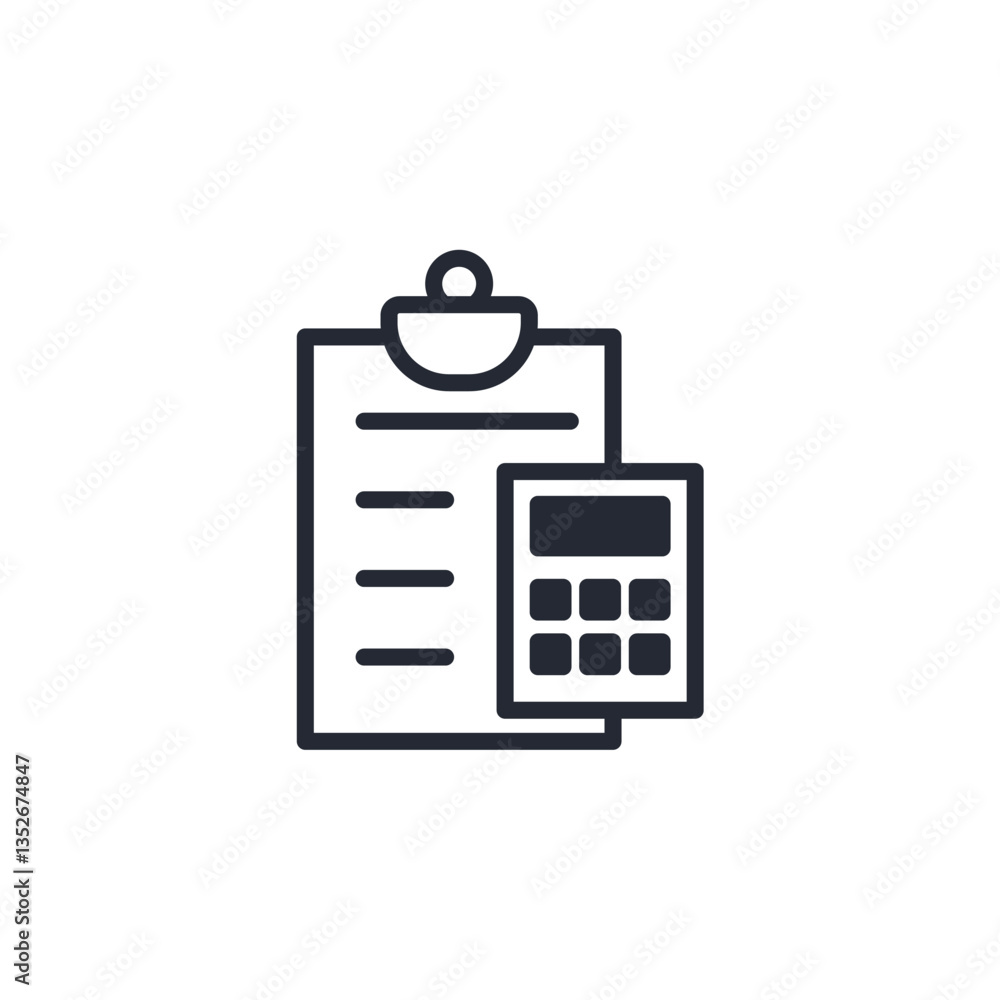 Poster clipboard icon logo vector illustration. document symbol template for graphic and web design collect