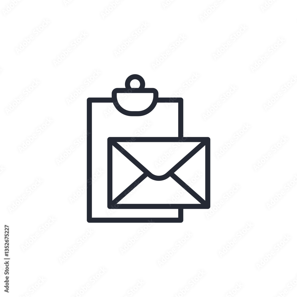 Poster clipboard icon logo vector illustration. document symbol template for graphic and web design collect