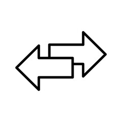 Change arrows vector icon. Change arrows sign color editable