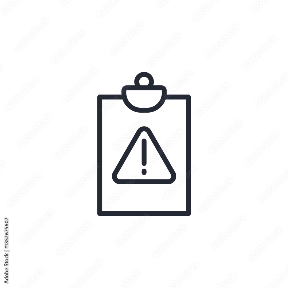 Poster clipboard icon logo vector illustration. document symbol template for graphic and web design collect