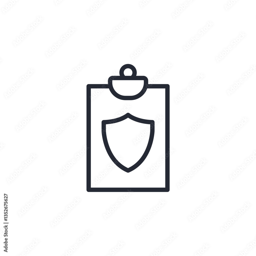 Poster clipboard icon logo vector illustration. document symbol template for graphic and web design collect