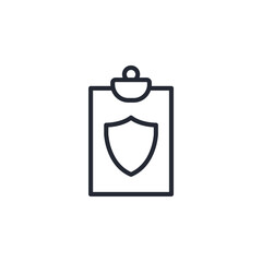 Clipboard icon logo vector illustration. document symbol template for graphic and web design collection