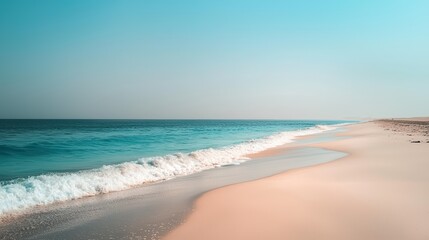 Fototapeta premium a beautiful beach with a blue sky 