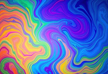 Vibrant, swirling colors evoke a serene landscape, feeling, shadow