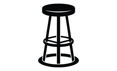 Bar stool silhouette vector icon design
