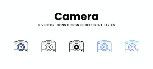 Camera vector icons set stock illustration