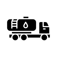 Tank truck icon. Gasoline Fuel Truck color editable