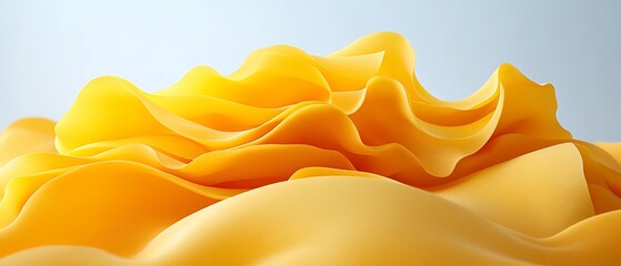 Abstract Yellow Wavy Layers.