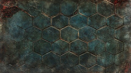 Hexagonal tile wall texture background for art