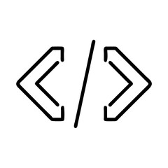Obraz premium Code brackets icon representing programming and software development