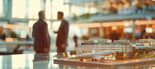 Obraz premium 3D building model on the table